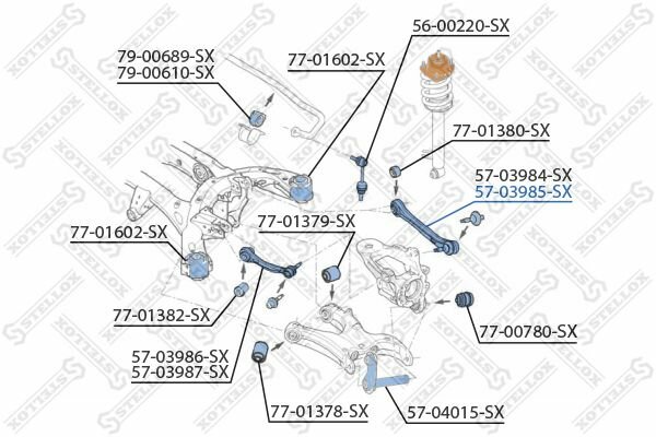 Рычаг задний верхний правый БМВ 5703985SX