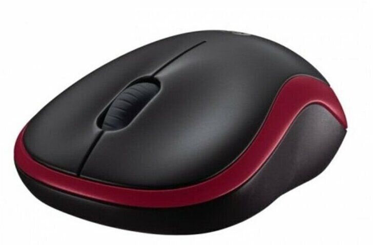 Мышь Logitech M186, черный/красный (910-004133) - фото №3