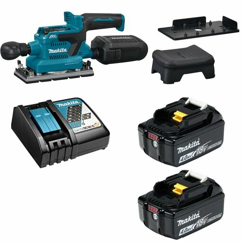 Аккумуляторная вибрационная шлифовальная машина LXT 18В акк 2x4Ач и зу Makita DBO381URME 4360000₽