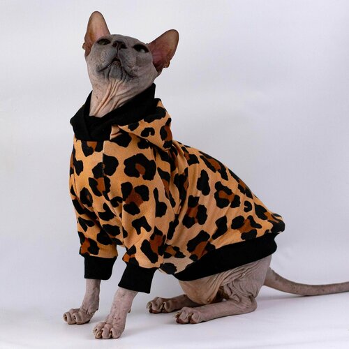 Одежда для кошек Элегантный Кот, толстовка Леопардовый Драйв , размер M