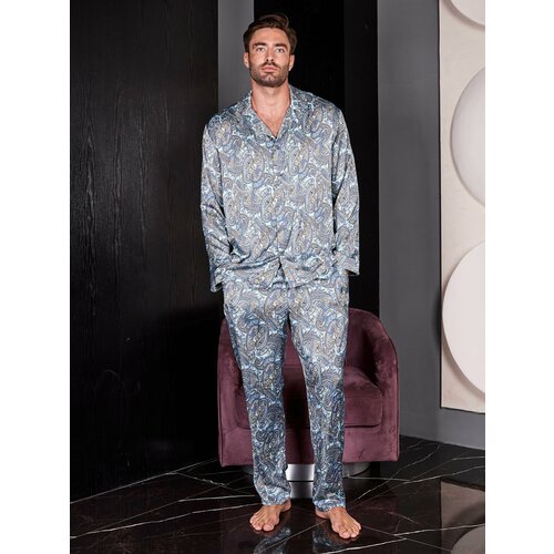Пижама Малиновые сны, размер 46, голубой пижама laredoute пижама домашняя 50 52 fr 56 58 rus серый