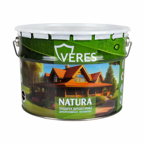 Декоративная пропитка для дерева Veres Natura, полуматовая, 9 л, палисандр декоративная пропитка для дерева veres classic lazura 9 матовая 0 9 л палисандр