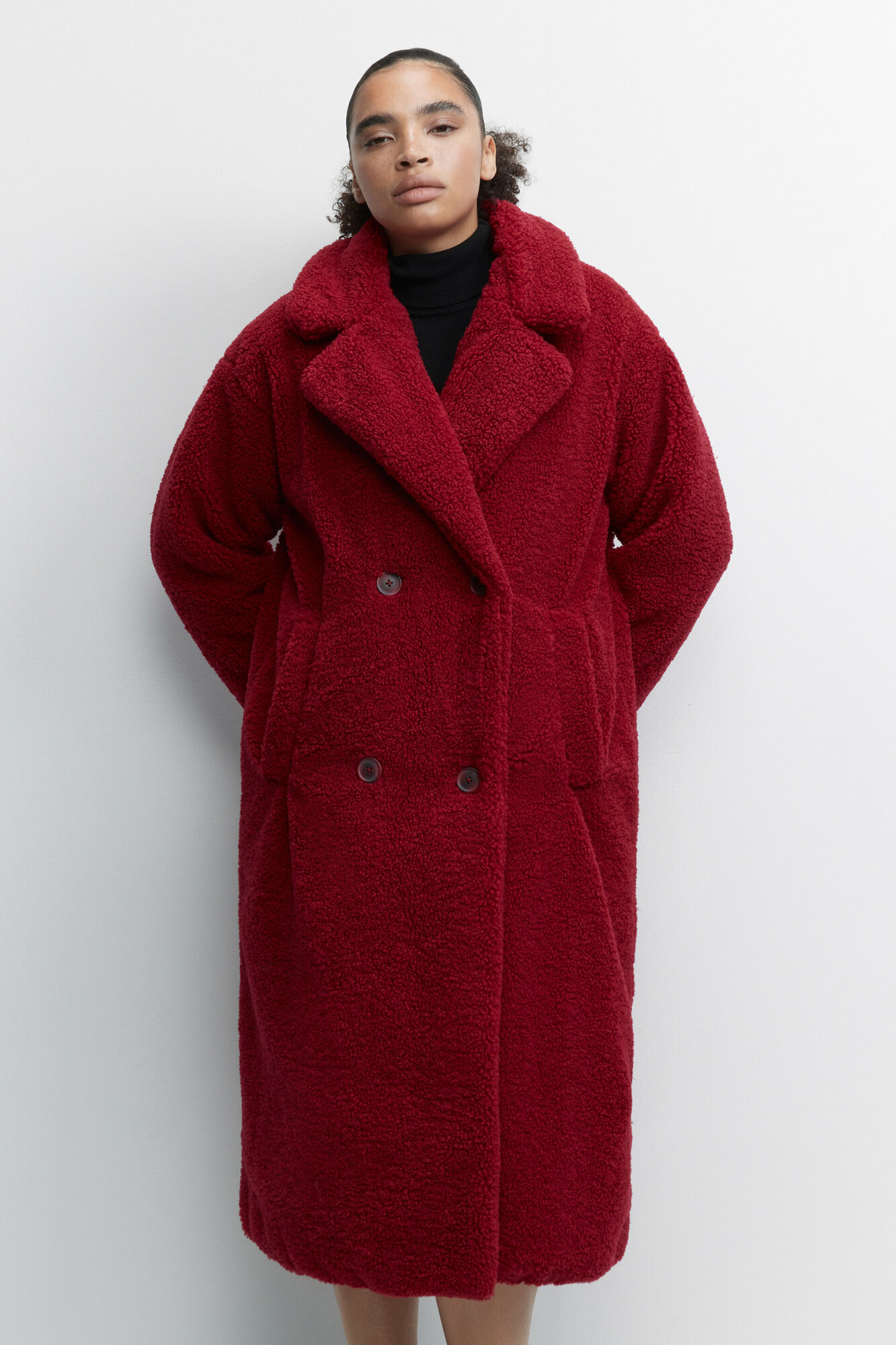 Befree Шуба oversize длинная из искусственного меха под овчину 2341614124