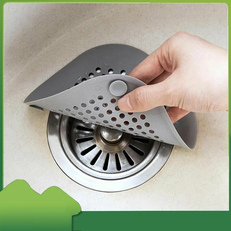 фото Силиконовая фильтр-сетка для слива воды в раковине, ванной, душе