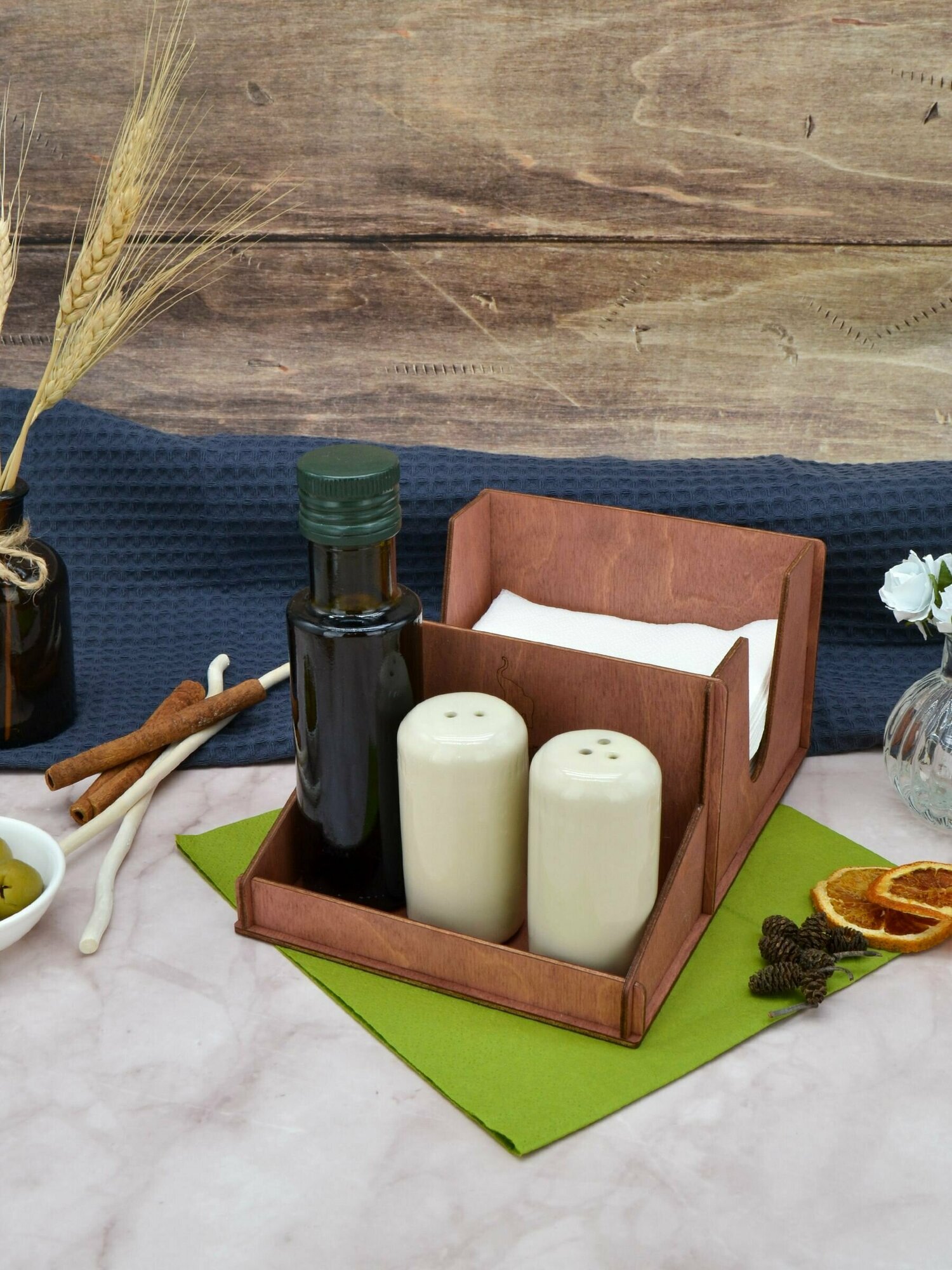 фото Универсальная салфетница, органайзер, салфетница на стол, салфетница деревянная, подставка для салфеток деревянная, держатель для салфеток деревянный