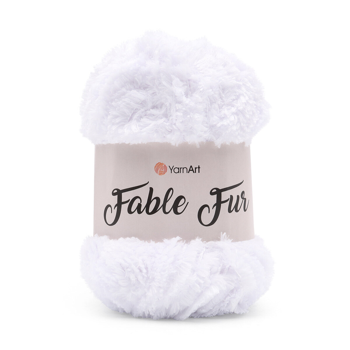 Пряжа для вязания YarnArt 'Fable Fur', 100г, 100м (100% микрополиэстер) (965 белоснежный), 5 мотков