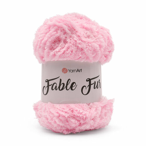 фото Пряжа yarnart 'fable fur', 100г, 100м (100% микрополиэстер) (977 светло-розовый), 5 мотков