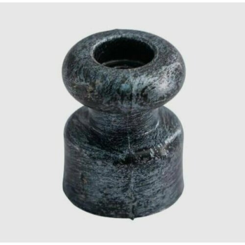 Ретро изолятор для витых проводов (19,5х24,5), пластик, серебро, 100шт/уп, Bylectrica