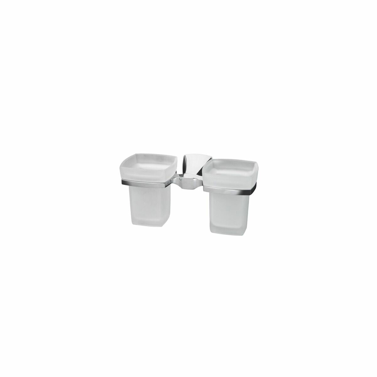 Стакан для зубных щеток WasserKRAFT Wern K-2528D, хром/белый - фото №3
