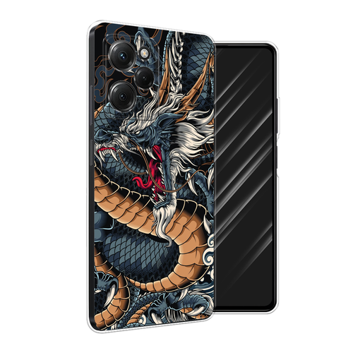 Силиконовый чехол на Xiaomi Poco X5 Pro 5G / Сяоми Поко X5 Про 5G Japanese Dragon силиконовый чехол на xiaomi poco x5 pro 5g сяоми поко x5 про 5g стальной металл