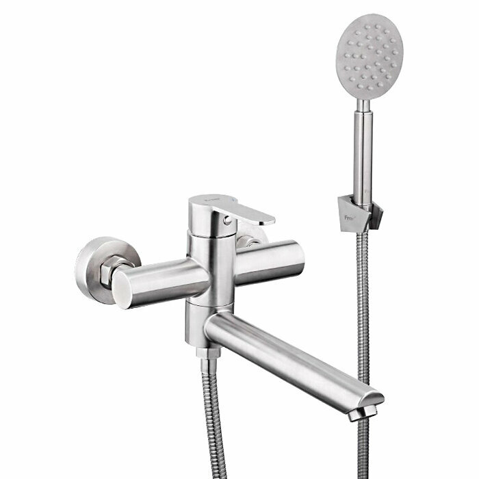 F32801 Смеситель ванна кор. нос шар. нержавейка