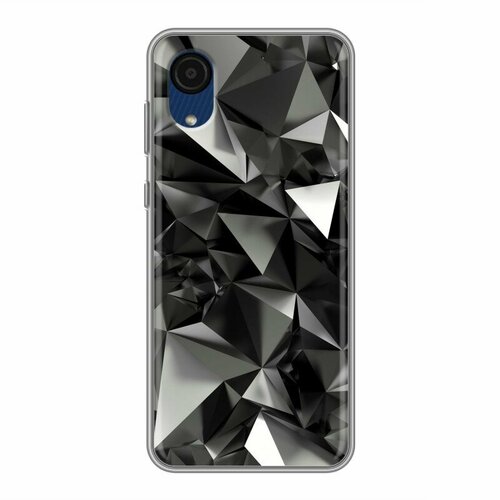 Дизайнерский силиконовый чехол для Самсунг A03 Core / Samsung Galaxy A03 Core Черные кристаллы дизайнерский силиконовый чехол для самсунг a03 core samsung galaxy a03 core мрамор розовый