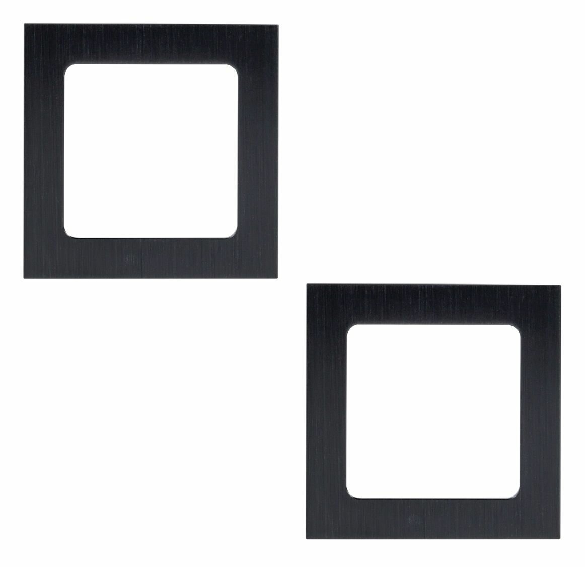 Стокгольм Рамка 1-местная металлическая черная EKF PROxima 2 штуки