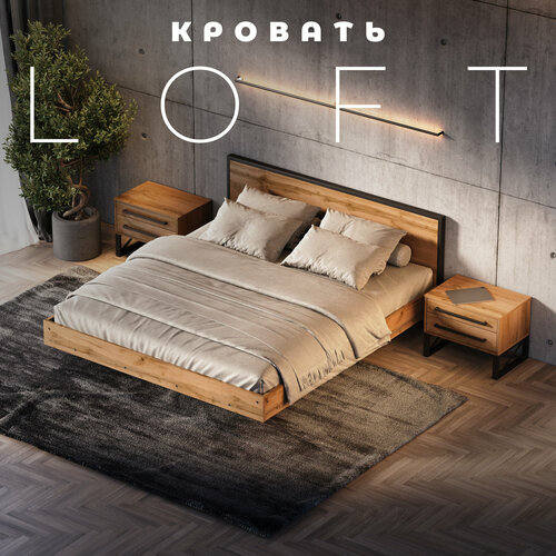 Кровать лофт Волстрит 180х200 TOPLOFT Двуспальная