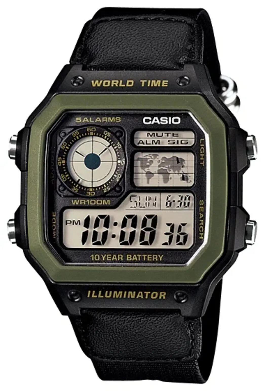 Наручные часы CASIO Collection, зеленый, черный