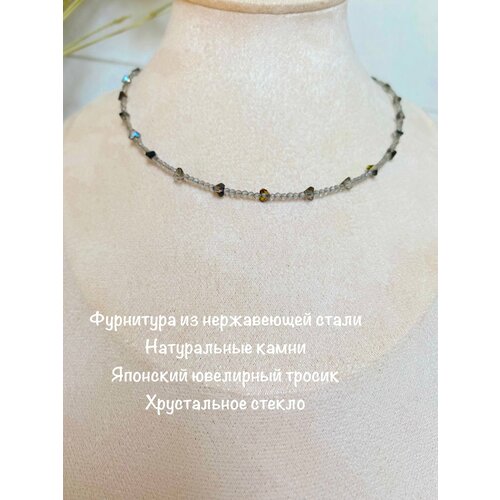 Чокер DorettiHands, шпинель, длина 38 см, черный