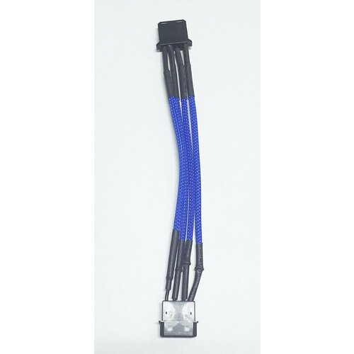 Удлинитель Lamptron 4-pin MOLEX, синий, 22 см LAMP-C8008
