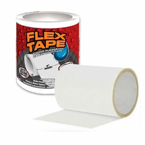 Сверхсильная flex tape. Водонепроницаемая клейкая лента универсальная что-бы заклеить надувной бассейн/матрац. Герметизирующая изолента/скотч для герметизации аквариума, протечки и ремонта шлангов дома. — фото 1