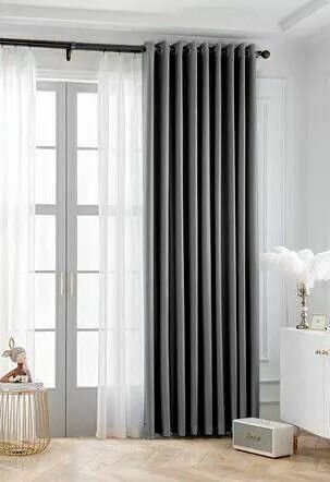 Штора Sofa Home Блэкаут/ Blackout 150х255 см, Графит на люверсах
