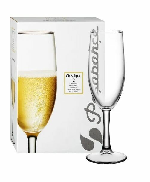 Набор бокалов для шампанского Pasabahce Classique, стекло, 2шт — фото 1