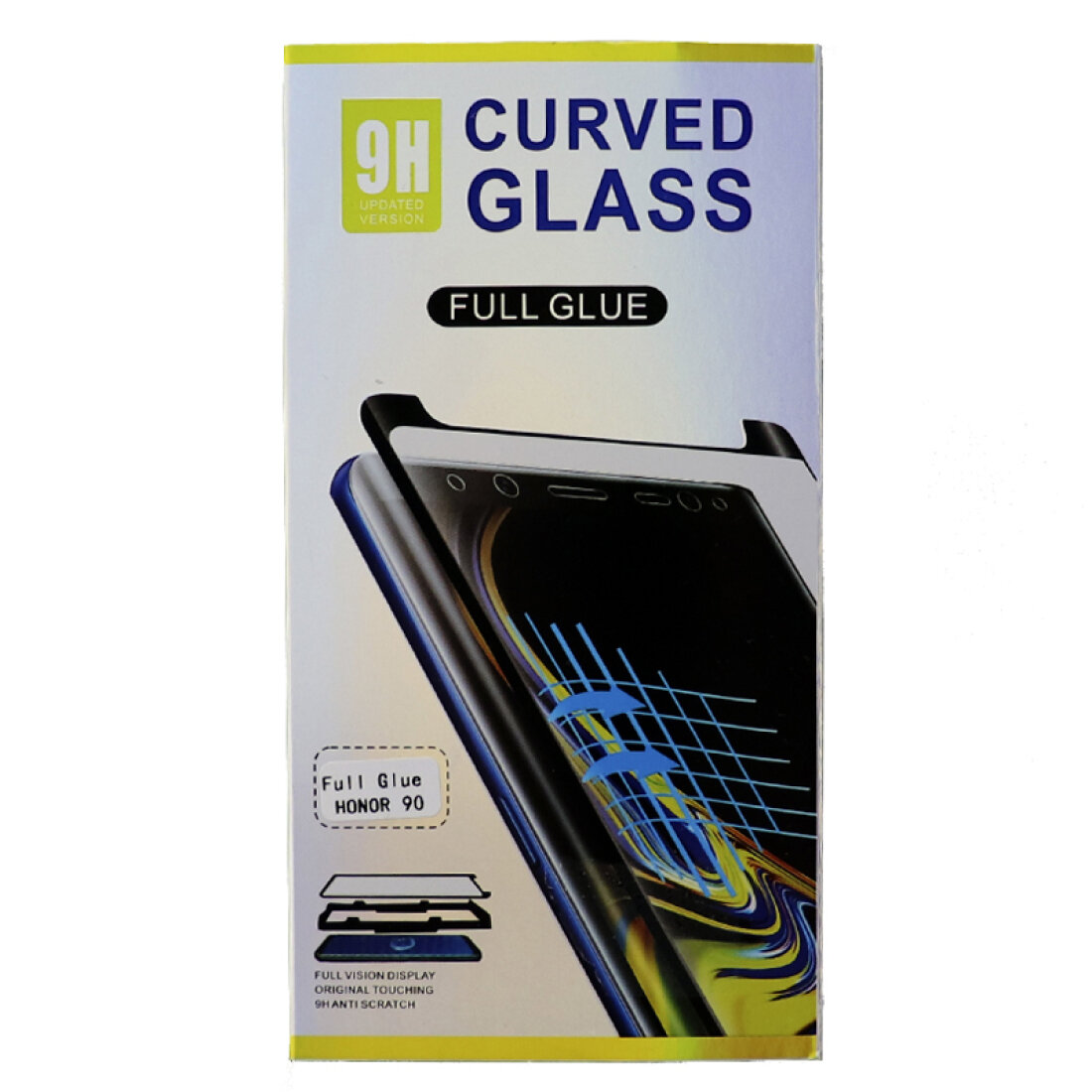 Защитное стекло на OnePlus 12R, полный клей, черное, X-CASE — фото 1