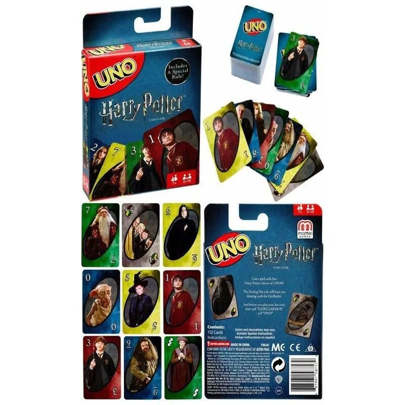 Настольная карточная игра UNO Гарри Поттер карт, Новая версия игры для всей семьи — фото 1