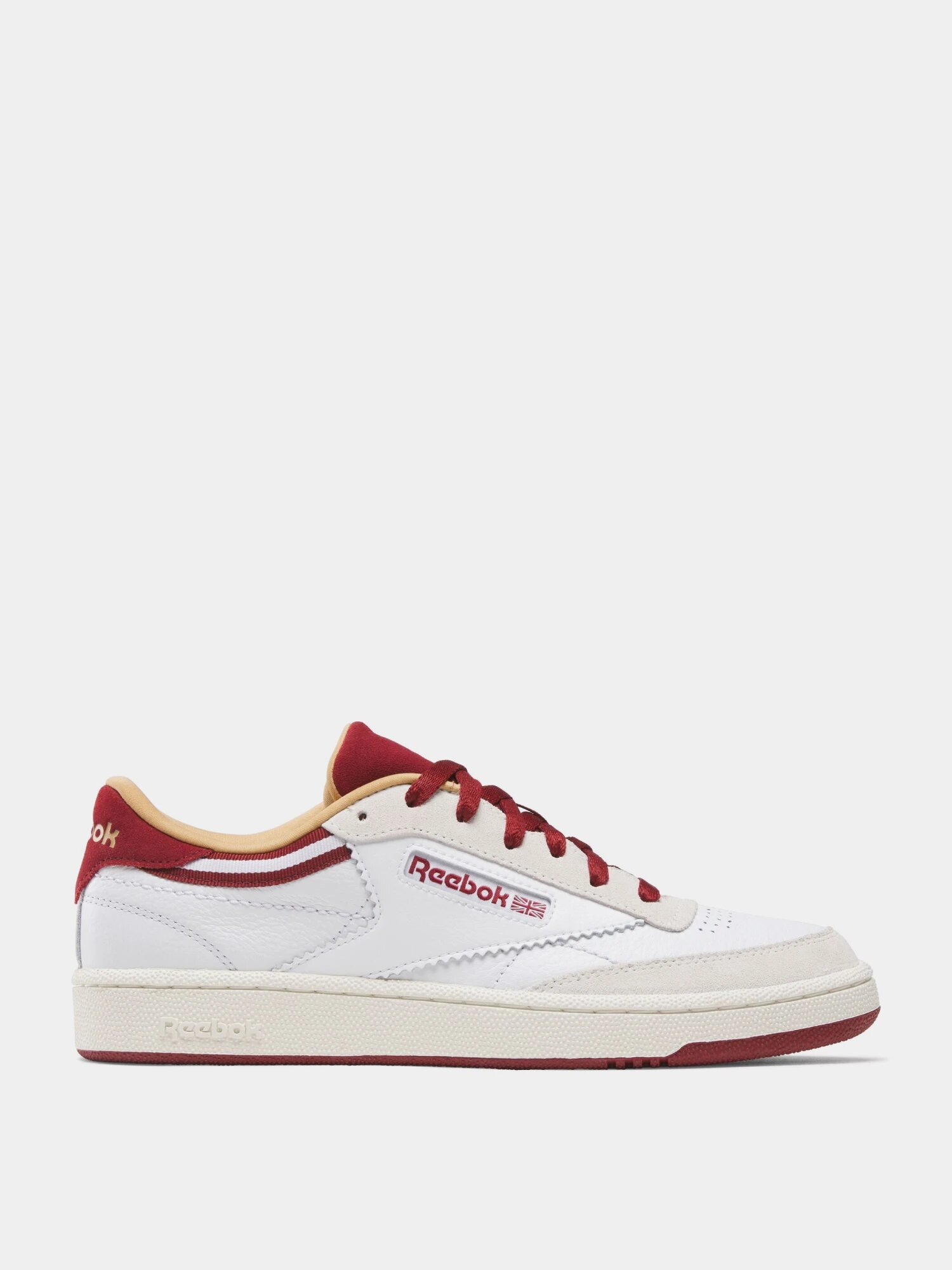 Кеды Reebok Club C 85, размер 43 EU, белый/бордовый
