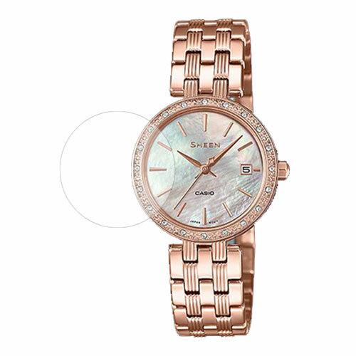 Скрин Мобайл защитный экран для часов Casio SHE-4060PG-4A из гидрогелевая плёнка прозрачная