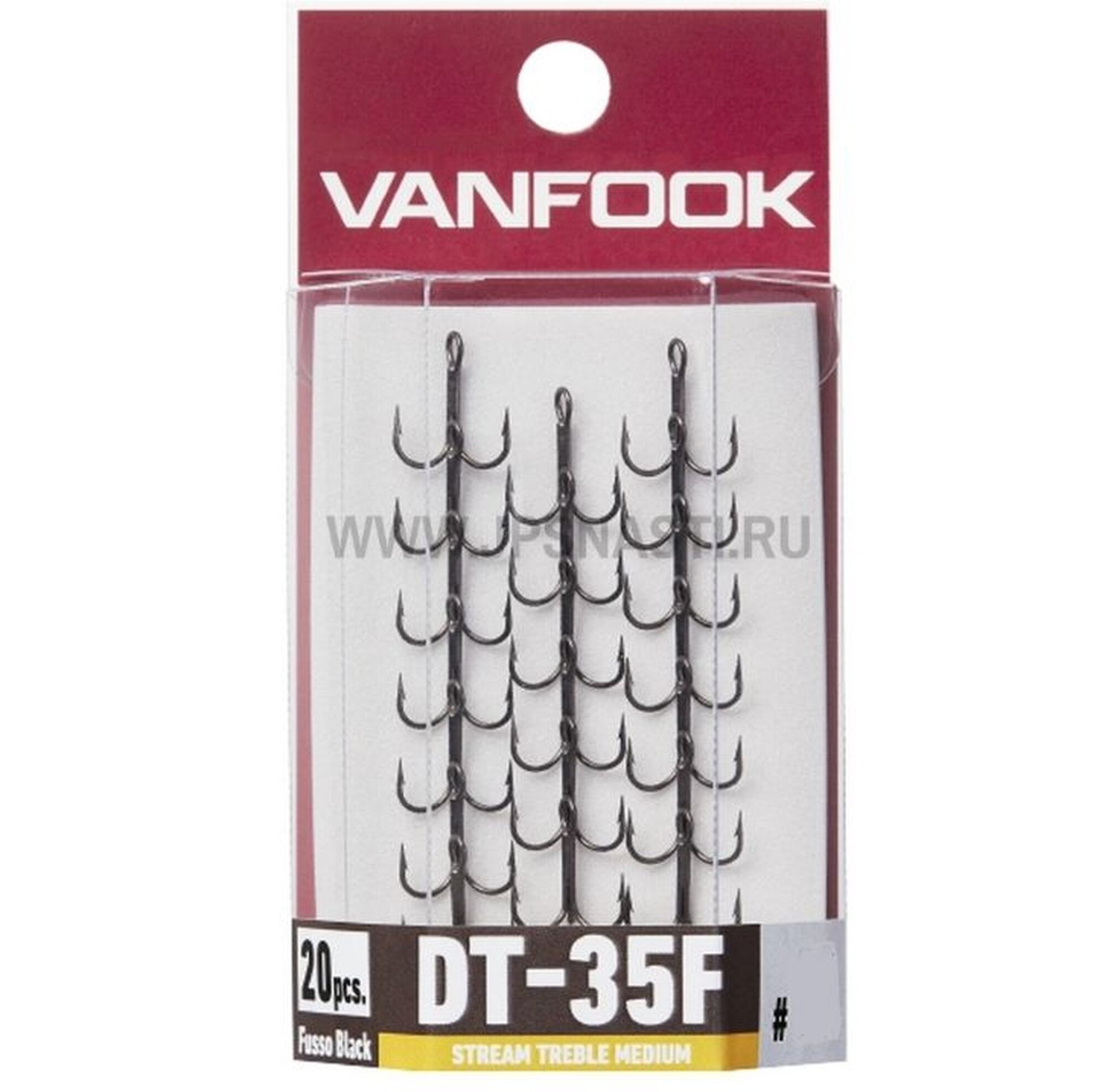 Крючки рыболовные тройные Vanfook DT-35F, Fusso Black, размер #14
