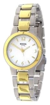 Наручные часы BOCCIA Circle-Oval 3175-03, белый, золотой