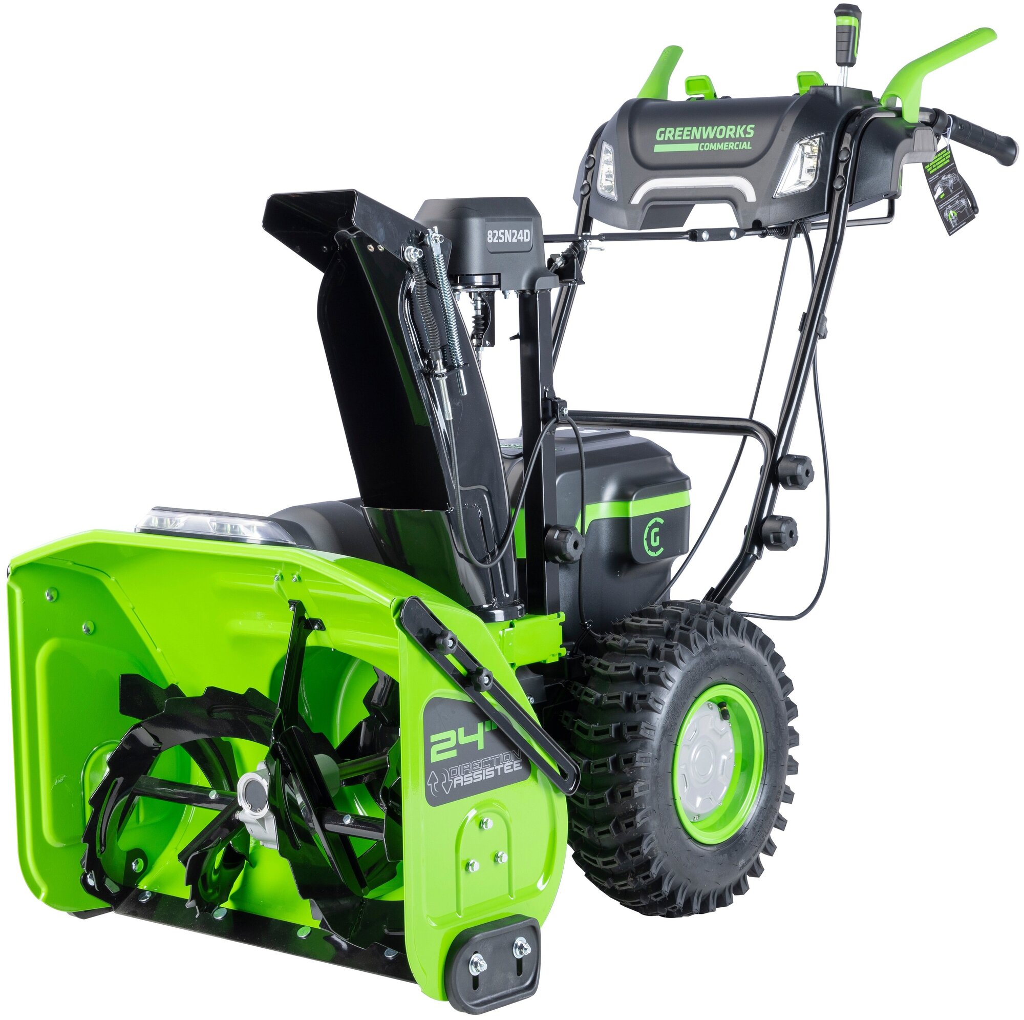 Самоходный снегоуборщик аккумуляторный Greenworks GD82ST56 82V 61 бесщеточный 3 АКБ на 5 Ач + ЗУ на 2 слота