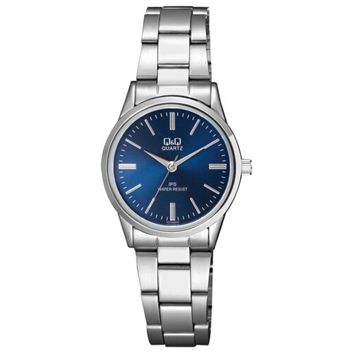 женские серебряные часы дебора 98400 212 Наручные часы Q&Q C215-212, серебряный, синий