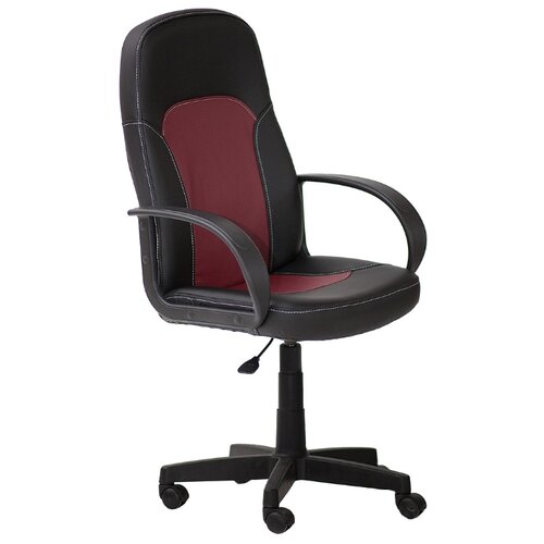 фото Компьютерное кресло TetChair Парма, обивка: текстиль/искусственная кожа, цвет: черный/бордовый