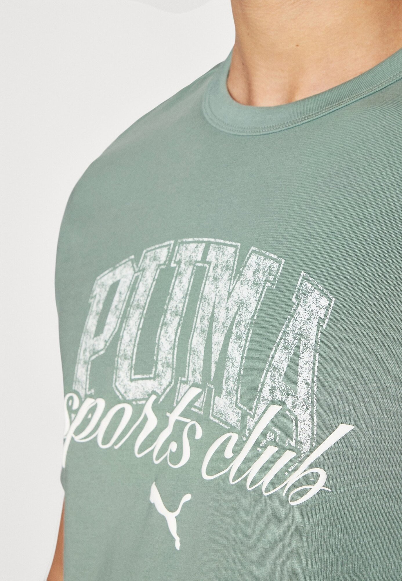 Футболка PUMA Class Graphic, размер M, зеленый — фото 1