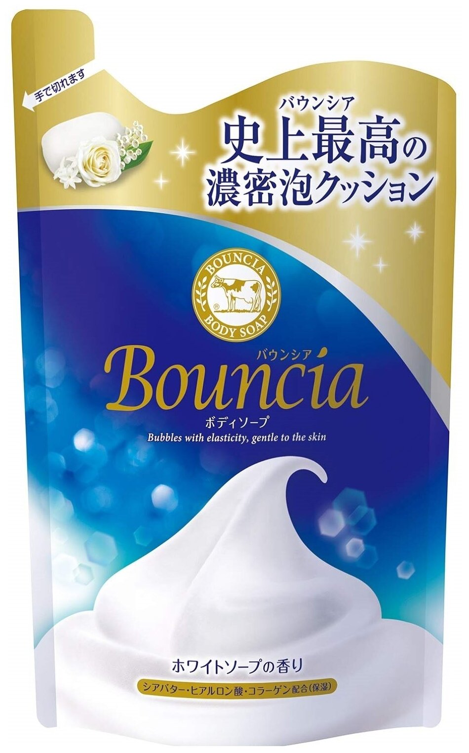 Cow Brand Мыло жидкое Bouncia Увлажняющее со сливками, 360 мл