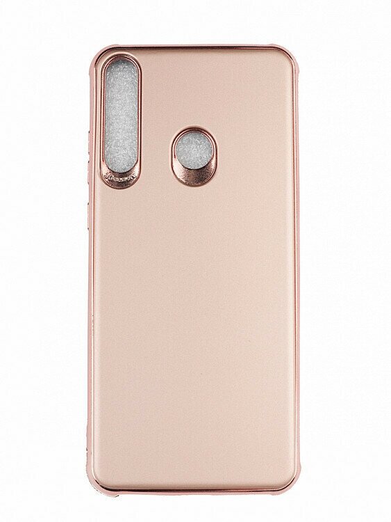 Чехол силиконовый для Huawei Y6P (2020), 3D camera (розовое золото)