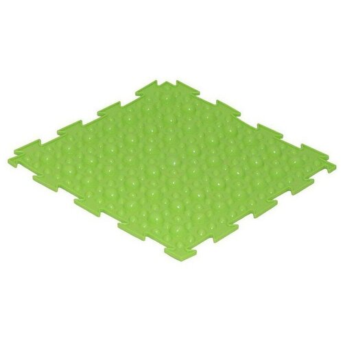 фото Детский игровой развивающий массажный коврик пазл ортодон камешки мягкий зеленый - 1 модуль