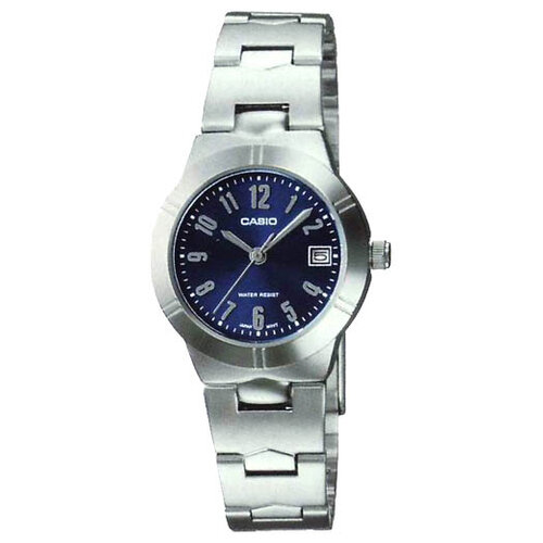 Наручные часы CASIO LTP-1241D-2A2, серебряный, синий casio pointer series simple and small quartz watch ltp 1241d 1a