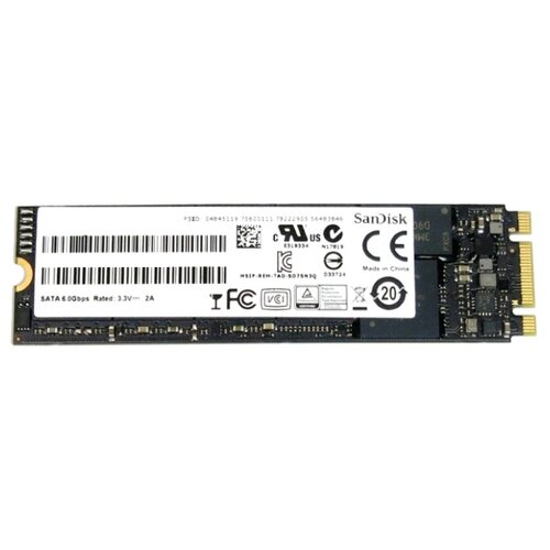 Жесткий диск SSD M.2 512Gb SanDisk X300 (470/530MBs, 68000 IOPS MLC, 2280, SATA-III) (SD7SN6S-512G-1122)