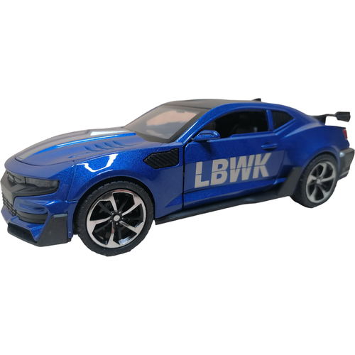 Машина металлическая с дымом Chevrolet Camaro 1:24 синяя