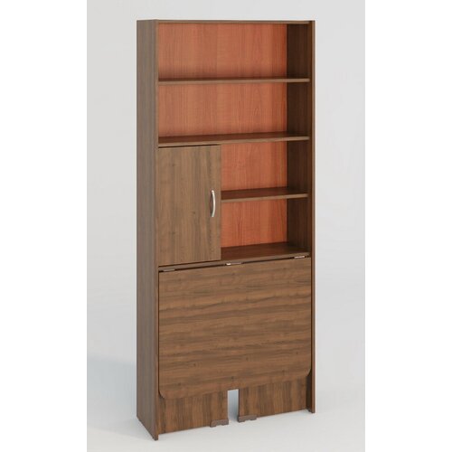 Стеллаж открытый М-4 со столом орех