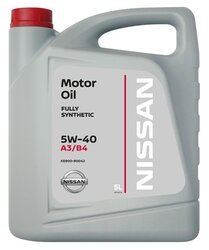 Синтетическое моторное масло Nissan 5W-40 FS A3/B4 5 л