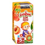 Сок с мякотью Спелёнок Яблоко-персик (Tetra Pak) - изображение