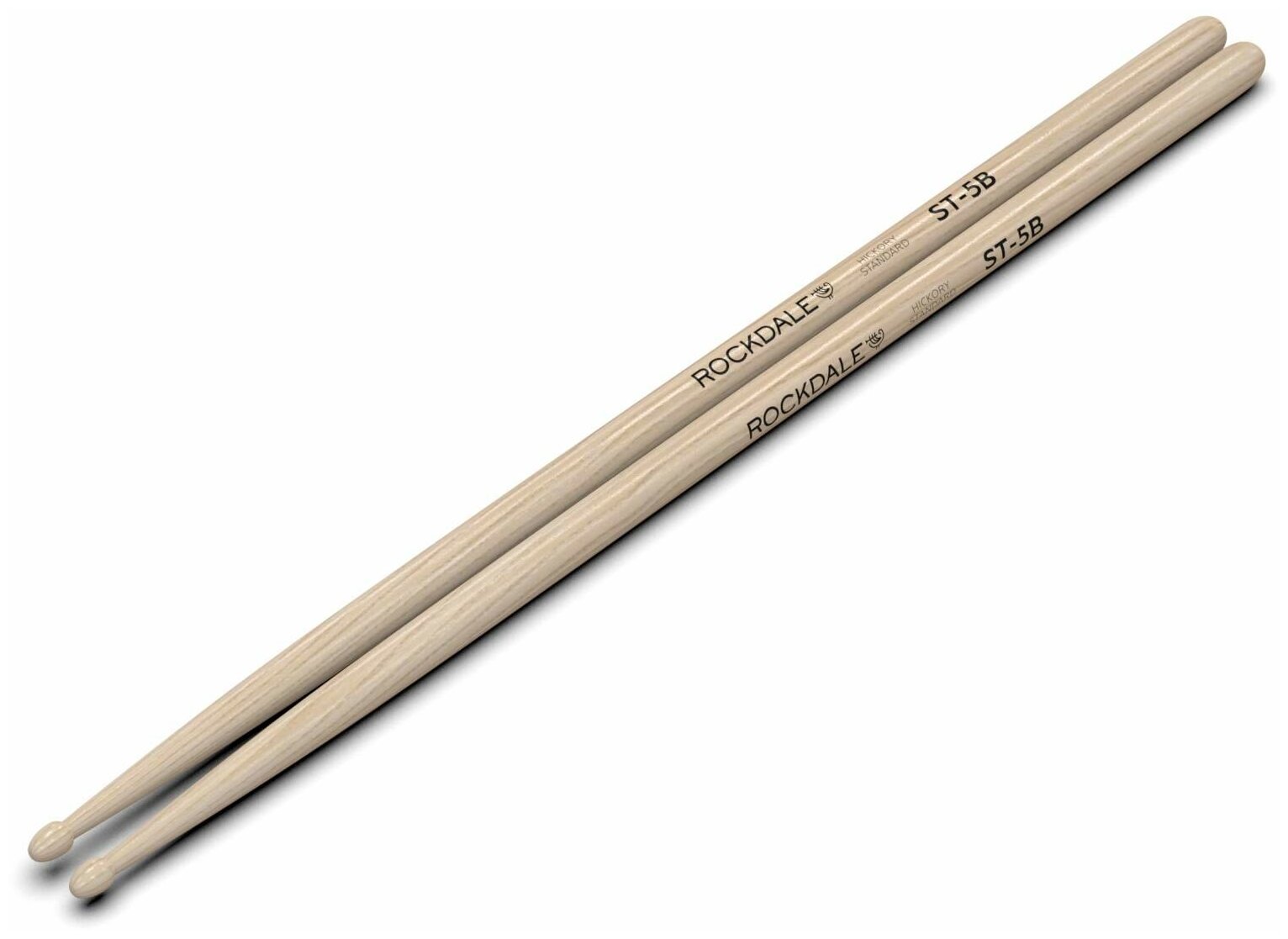 ROCKDALE Hickory Standard ST-5B барабанные палочки, орех, деревянный наконечник, цвет - натуральный