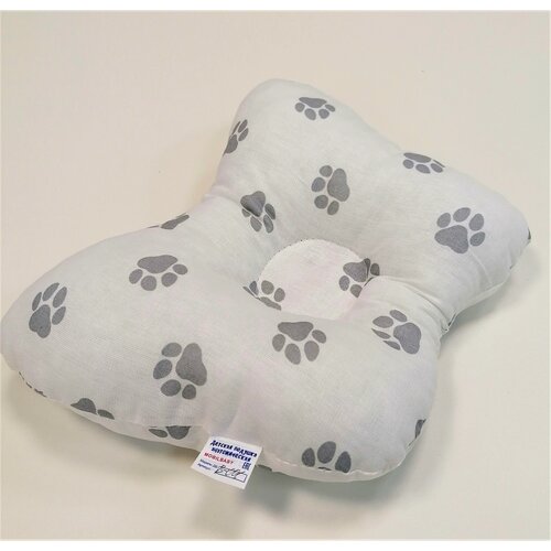 Подушка детская анатомическая-подушка для сна-подушка в кроватку, коляску Mobilbaby Лапочки