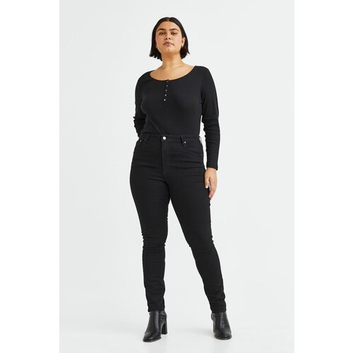 H&M+ утягивающие высокие джинсы - черный - 44
