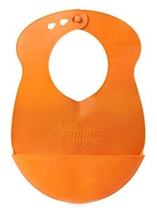 Tommee Tippee Нагрудник гибкий Explora, оранжевый 463514/38