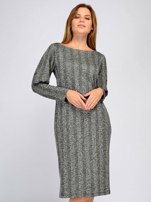 Платье-футляр Viserdi, в классическом стиле, прилегающее, размер 44, серый