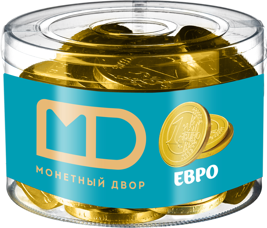 Шоколадные монеты «Евро» 6г по 50 шт.