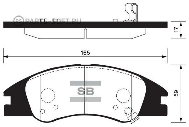 Колодки тормозные дисковые SANGSIN BRAKE SP1167 | цена за 1 